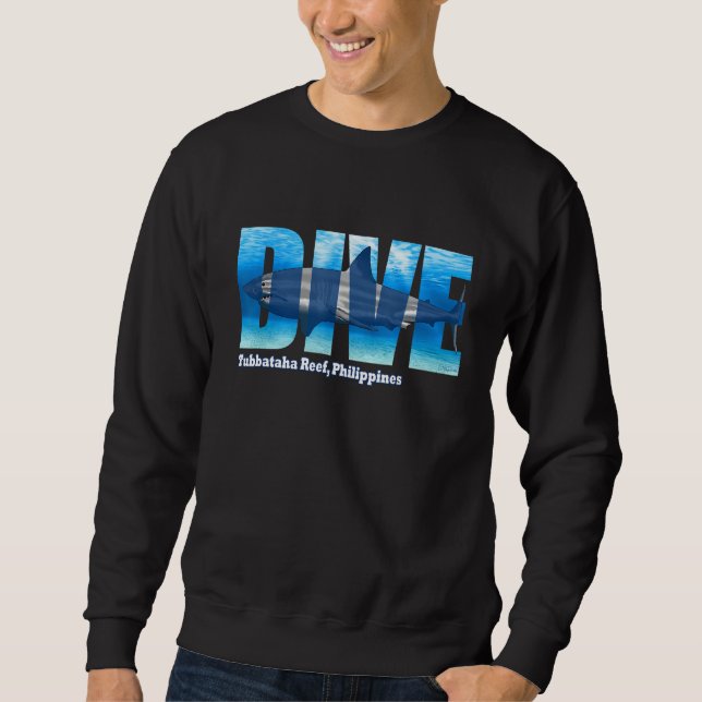 DIVE Tubbataha Reef SCUBA Diving Snorkeling Sweatshirt (Front)
