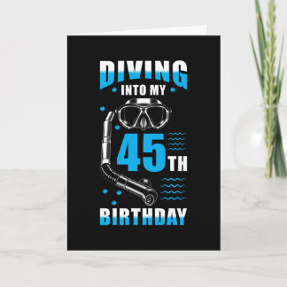 Diver 45th Birthday Gift Card