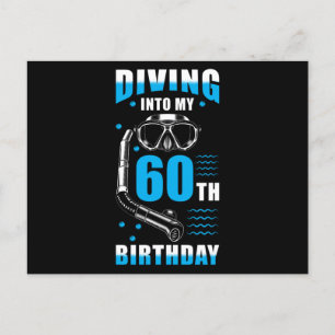 Diver 60th Birthday Gift Postcard