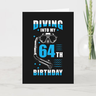 Diver 64th Birthday Gift Card