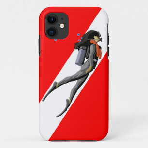 Diver And Dive Flag iPhone 11 Case