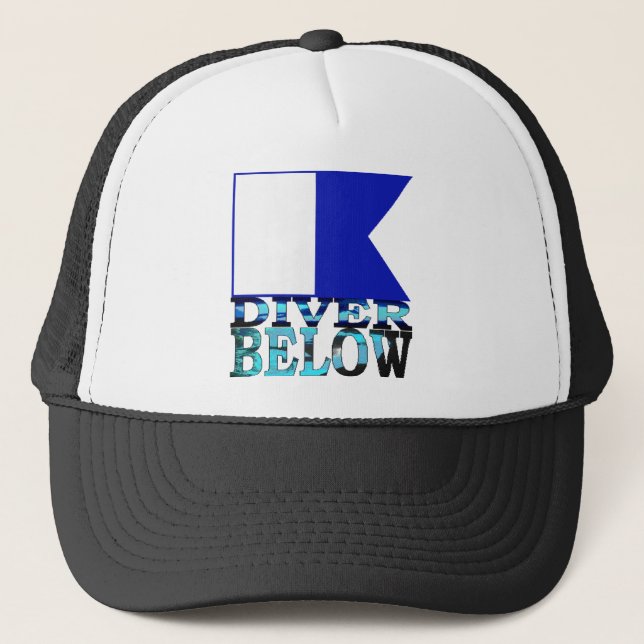 diver below blue trucker hat (Front)