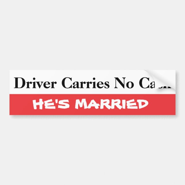Diver Carries No Cash Bumper Sticker (Front)