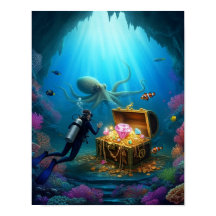 Diver discovers guarded treasure