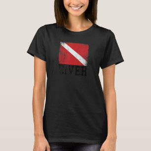 Diver Dive Flag Vintage Scuba Diving Underwater Sw T-Shirt