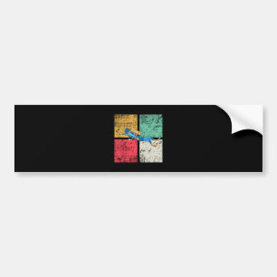 Diver Diving Retro Bumper Sticker