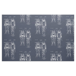 Diver Down! Blueprint Fabric