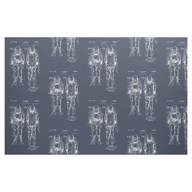 Diver Down! Blueprint Fabric (Fat Quarter)