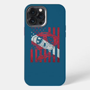 Diver Down Dive Flag Scuba Diving American Flag iPhone 13 Pro Max Case