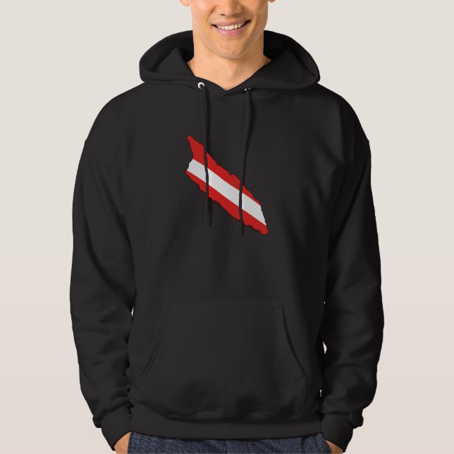 Diver Down Flag Aruba Scuba Diving Hoodie (Front)