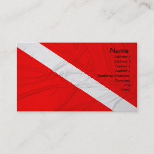 Diver Down Flag Business Card