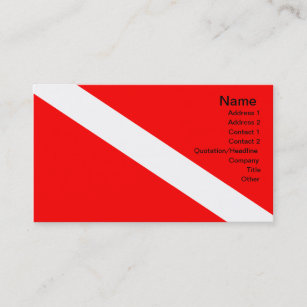 Diver Down Flag Business Card