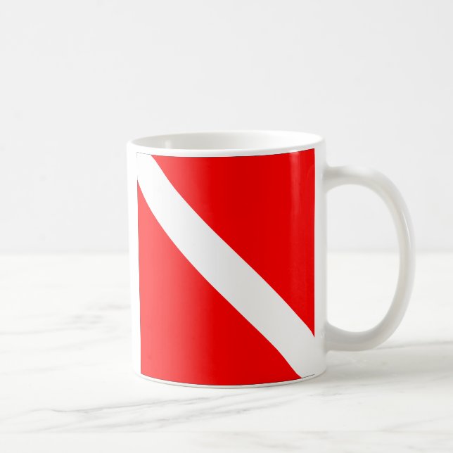 Diver Down Flag Coffee Mug (Right)