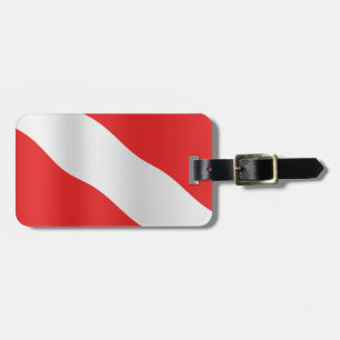 Diver down flag luggage tag