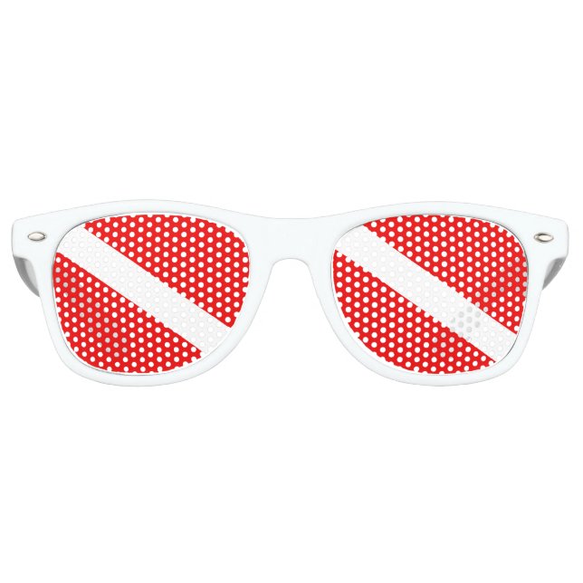 Diver Down Flag Retro Sunglasses (Front)