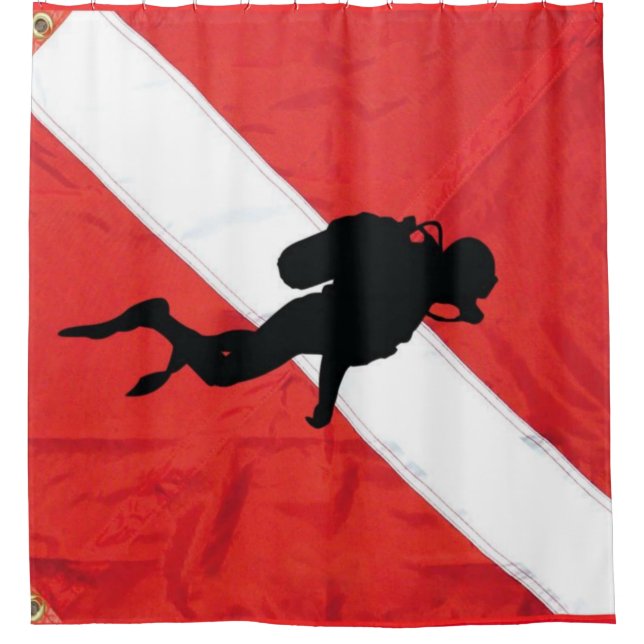 DIVER DOWN SHOWER CURTAIN (Front)