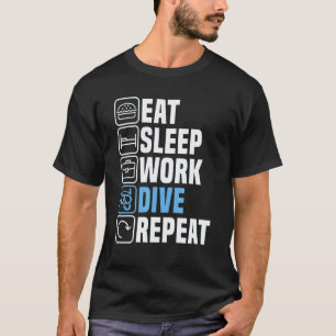 Diver Eat Sleep Scuba Dive  Snorkelling Commercial T-Shirt