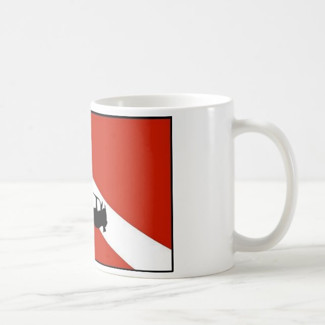 Diver Flag 2 Coffee Mug (Right)