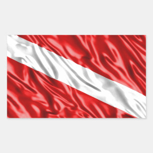 Diver Flag Rectangular Sticker