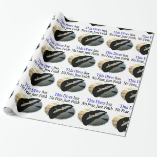 DIVER HAS NO FEAR JUST FAITH WRAPPING PAPER