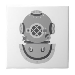 Diver Helmet Ceramic Tile