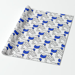 Diver in Blue Wrapping Paper