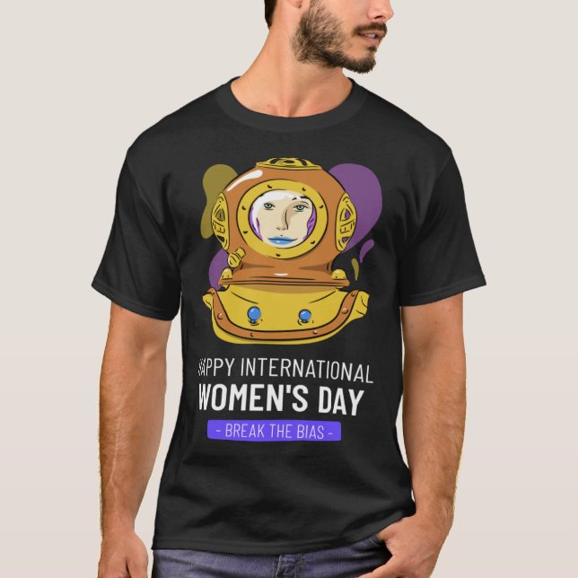 Diver International Women s Day Embrace Equity 8 M T-Shirt (Front)