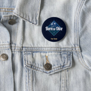 Diver retro Scuba Diving School Vintage Ocean Lugg 6 Cm Round Badge