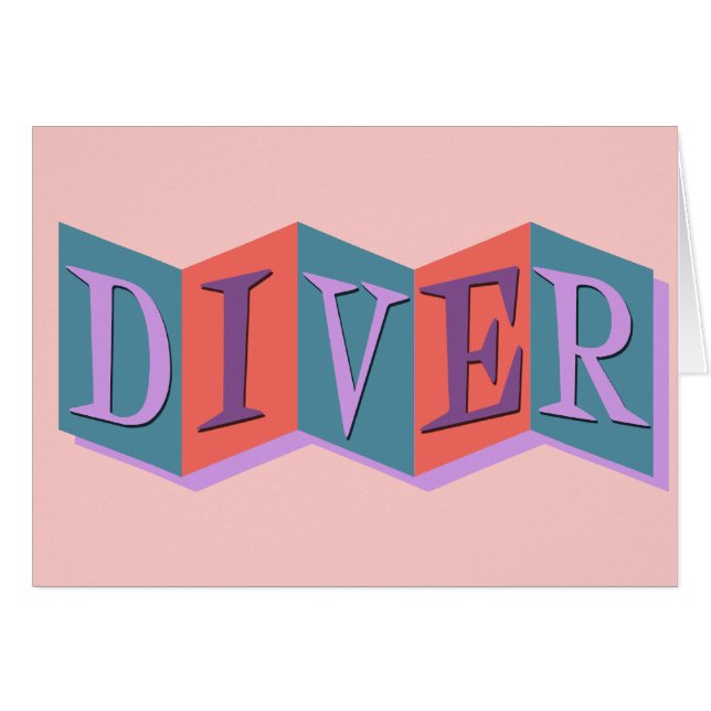 Diver (retro sign) (Front Horizontal)