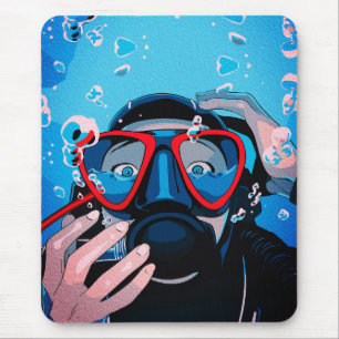 Diver’s Surprise – Underwater Adventure Mouse Pad