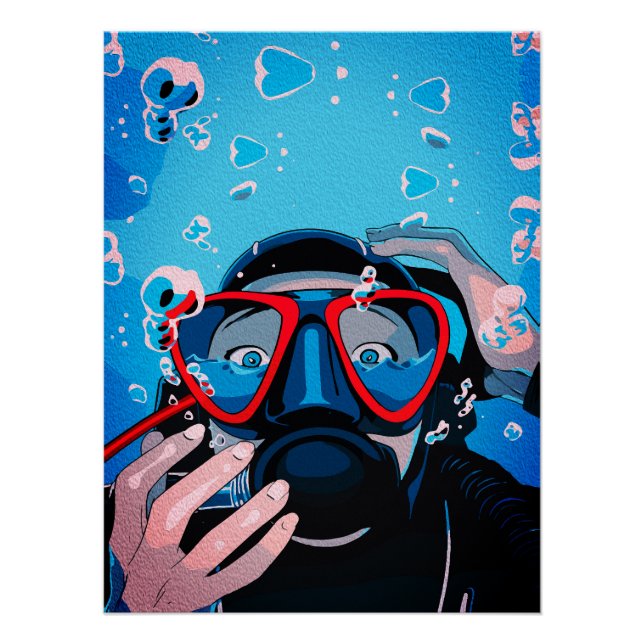 Diver’s Surprise – Underwater Adventure Poster (Front)