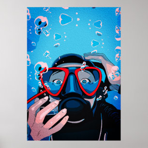 Diver’s Surprise – Underwater Adventure Poster
