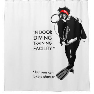 Diver shower curtain