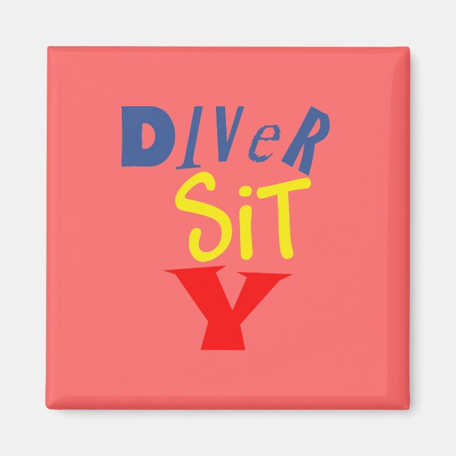 Diver Sit Y Round Magnet (Front)