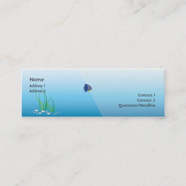 Diver - Skinny Mini Business Card (Front)