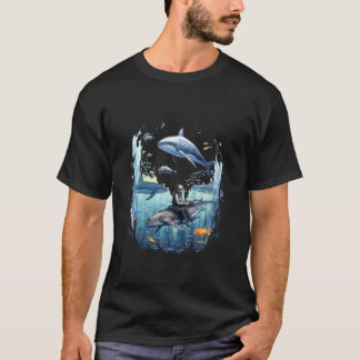 Diver Whale Whales Scuba Diving Dive Ocean Underwa T-Shirt