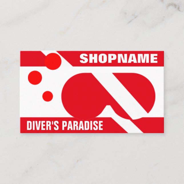 DIVER'S PARADISE BUSINESS CARD (Front)