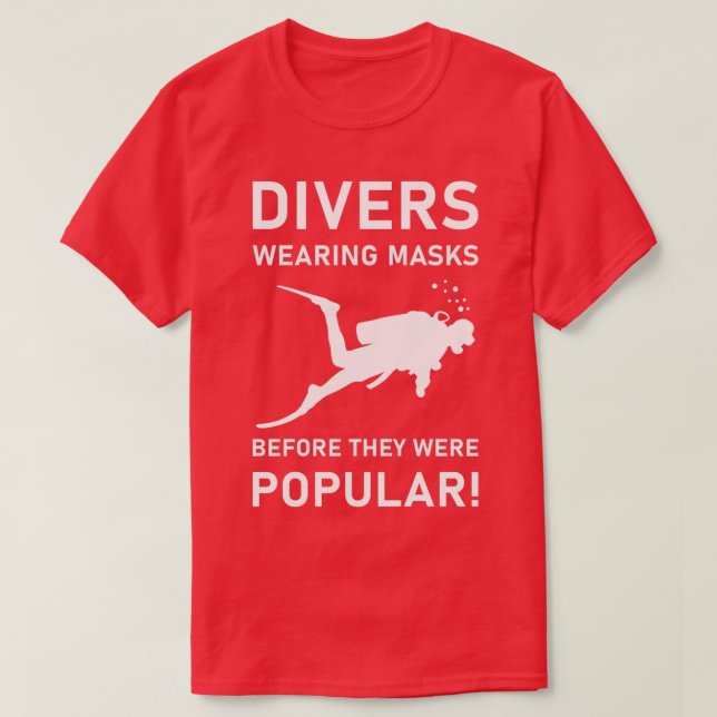Divers wearing masks before they were popular Scub T-Shirt (Design Front)