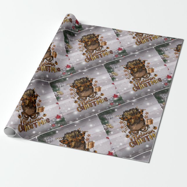 "Diverse Delights: African American-Inspired Gift  Wrapping Paper (Unrolled)