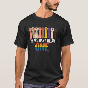 Diverse Fists Featuring Unity Message T-Shirt