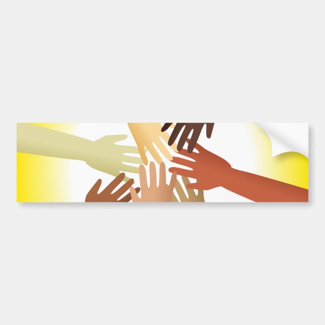 Diverse Hands Bumper Sticker (Front)