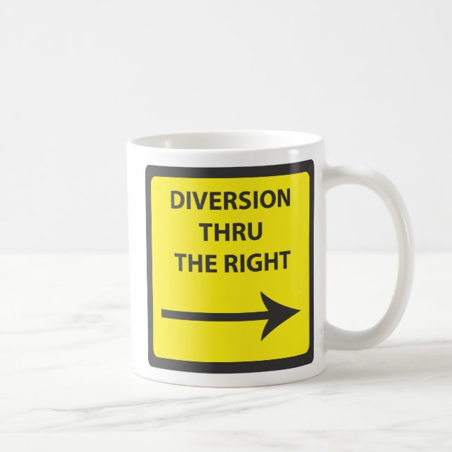 DIVERSION SIGNS COFFEE MUG (Right)