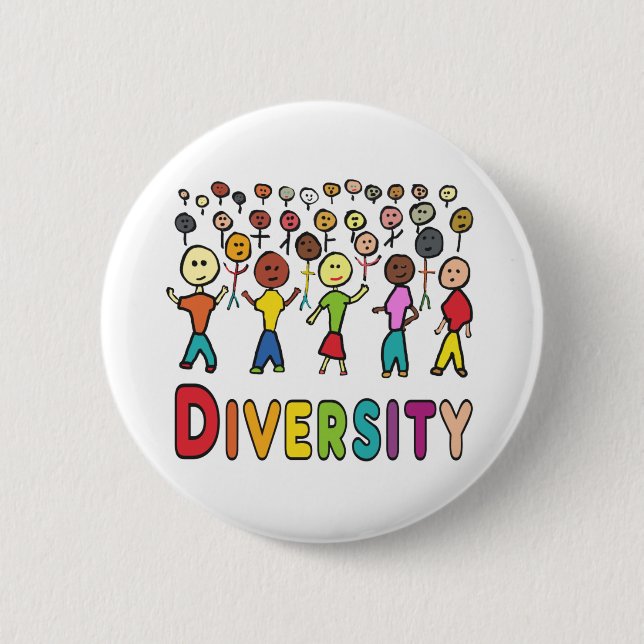 Diversity 6 Cm Round Badge (Front)