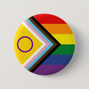 Diversity and Inclusion Progress Pride Flag 6 Cm Round Badge