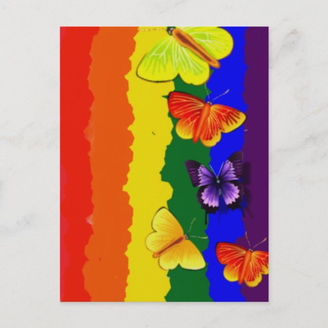 Diversity celebration with rainbow colours postcard (Front)