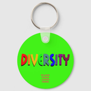 Diversity Custom Bright Green Keychain