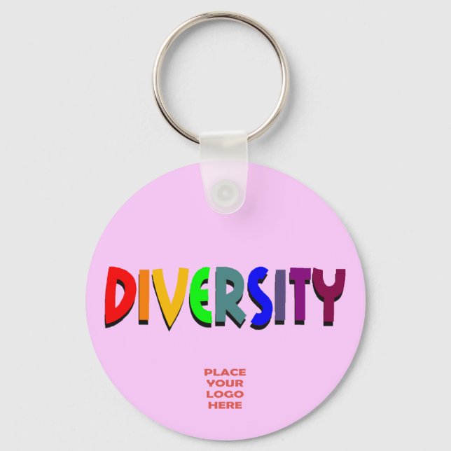 Diversity Custom Lavender Keychain (Front)