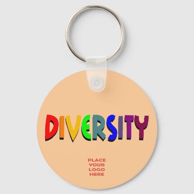 Diversity Custom Peach Keychain (Front)