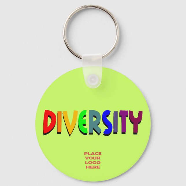 Diversity Custom Spring Green Keychain (Front)
