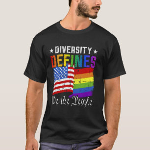 Diversity Defines We The People US Constitution LG T-Shirt